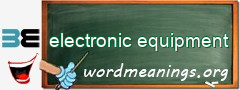 WordMeaning blackboard for electronic equipment